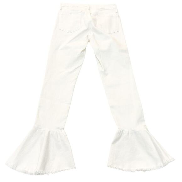 Frame Le Skinny De Jeanne Blanc Flared White Denim Jeans LSJFLRE403 Size 29 - Picture 3 of 9